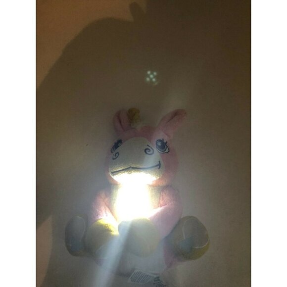 Flashlight Friends UNICORN Pink White 10in Plush Bedtime Buddy Sleepover Fun '13 - Picture 8 of 8